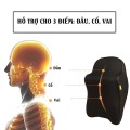 Gối tựa đầu xe hơi cao su non cao cấp , Màu đen