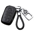 Bao da chìa khóa ô tô Toyota 3 nút bấm cao cấp, Màu đen chỉ vàng