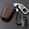 Bao da chìa khóa ô tô Toyota 3 nút bấm cao cấp, Màu đen chỉ vàng