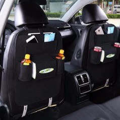 Túi đựng đồ treo sau lưng ghế ô tô nhiều ngăn tiện lợi, Màu đen - Loại thường