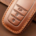 Bọc chìa khóa ô tô Toyota da bò thủ công, Màu đen