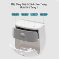 Hộp đựng giấy vệ sinh đa năng 2 tầng dán tường tiện lợi