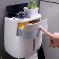 Hộp đựng giấy vệ sinh đa năng 2 tầng dán tường tiện lợi