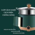 Nồi lẩu mini đa năng 2 nấc nhiệt kèm giá hấp tiện dụng