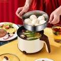 Nồi lẩu mini đa năng 2 nấc nhiệt kèm giá hấp tiện dụng