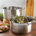 Bộ nồi và xửng hấp 28cm vung kính dùng mọi loại bếp