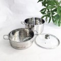 Bộ nồi và xửng hấp 28cm vung kính dùng mọi loại bếp