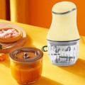 Máy xay mini cầm tay 6 lưỡi cối thủy tinh