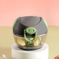 Dụng cụ xay tỏi ớt mini cầm tay hình heo xanh 180ml