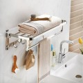 Giá để đồ nhà tắm kết hợp treo khăn đa năng 