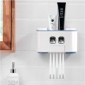 Bộ nhả kem đánh răng tự động 4 cốc dán tường tiện lợi
