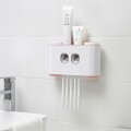 Bộ nhả kem đánh răng tự động 4 cốc dán tường tiện lợi