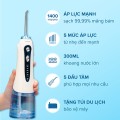 Máy tăm nước kèm 5 đầu tăm tiện dụng HF9