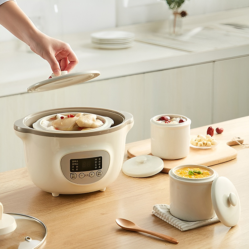 Nồi nấu chậm đa năng 1.6L kèm lồng hấp và thố sứ