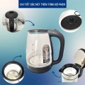 Ấm đun nước siêu tốc thủy tinh 2L có đèn led, tự ngắt khi sôi