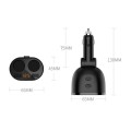 Bộ chia tẩu sạc ô tô 2 nguồn tẩu, 2 cổng sạc USB 3.1A HY16
