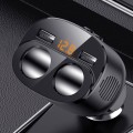 Bộ chia tẩu sạc ô tô 2 nguồn tẩu, 2 cổng sạc USB 3.1A HY16