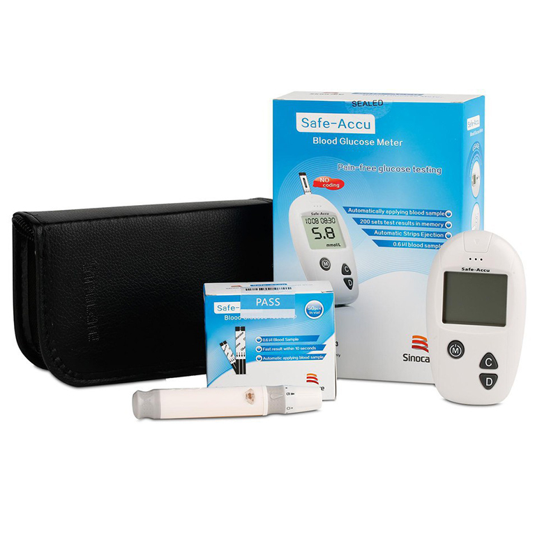 Máy đo đường huyết Sinocare Safe Accu kèm 50 que thử và 50 kim