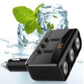Bộ chia tẩu sạc ô tô 3 tẩu, 2 cổng USB xoay gập 90 độ cao cấp