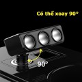 Bộ chia tẩu sạc ô tô 3 tẩu, 2 cổng USB xoay gập 90 độ cao cấp