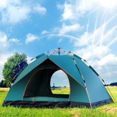 Lều cắm trại tự bung cho 1-3 người chống côn trùng , Màu xanh rêu