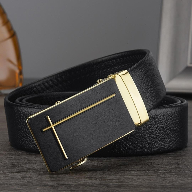 Thắt lưng da nam khóa tự động không gỉ cao cấp 