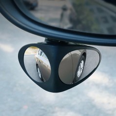 Gương cầu lồi ô tô dạng góc gắn kính chiếu hậu xoay 360 độ linh hoạt, Gương bên trái
