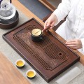 Bàn trà gỗ tre tự nhiên cao cấp họa tiết sơn thủy , Loại 30x18x3.8cm
