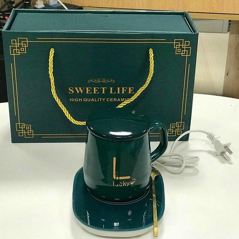 Cốc sứ, ly sứ kèm đế điện hâm nóng cafe, sữa, trà đa năng