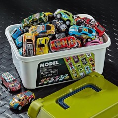 Hộp 30 xe ô tô đồ chơi cho bé mô hình đa dạng, nhiều màu sắc 
