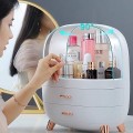 Hộp đựng mỹ phẩm, đồ trang điểm để bàn chống bụi cao cấp, Màu trắng