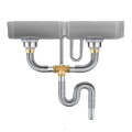 Bộ xi phông, ống thoát nước chậu rửa bát 2 hố có chống hôi và ngăn rác