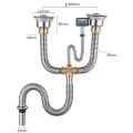 Bộ xi phông, ống thoát nước chậu rửa bát 2 hố có chống hôi và ngăn rác
